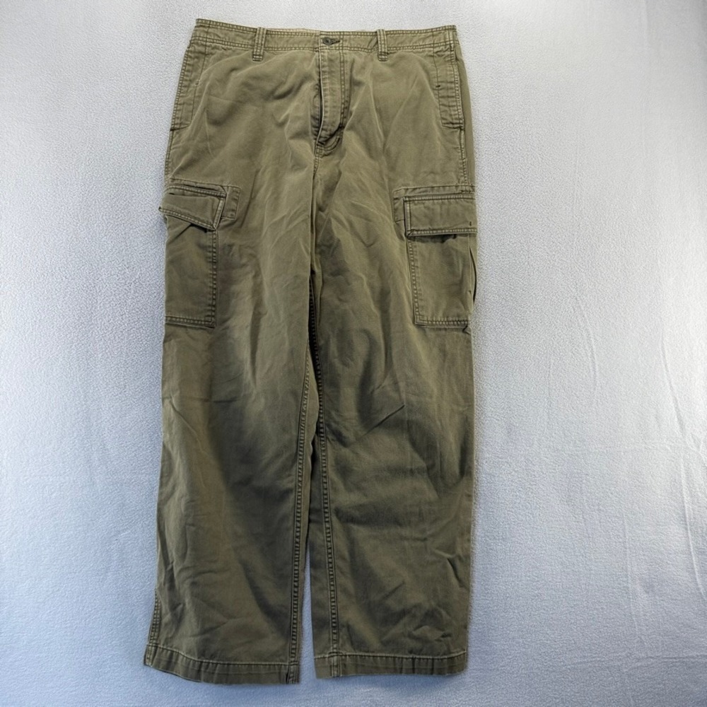 Vintage Old Navy Cargo Pants Mens 36x34 Green Loose Utility Workwear Baggy y2k